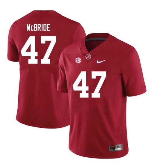 Alabama Crimson Tide #47 Jacobi McBride Football Jersey Stitched