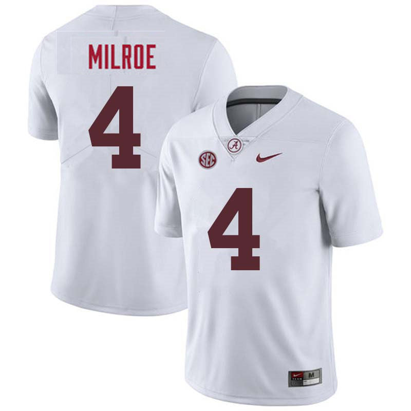 Alabama Crimson Tide #4 Jalen Milroe Football Jersey Stitched
