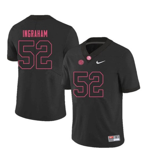 Alabama Crimson Tide #52 Braylen Ingraham Football Jersey Stitched