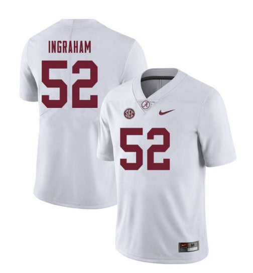 Alabama Crimson Tide #52 Braylen Ingraham Football Jersey Stitched
