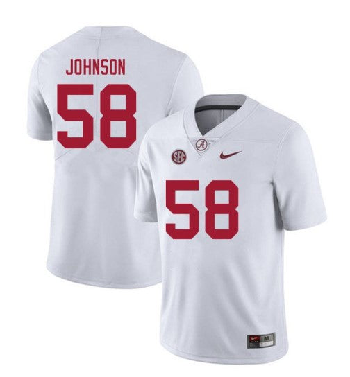 Alabama Crimson Tide #58 Christian Johnson Football Jersey Stitched