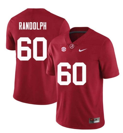 Alabama Crimson Tide #60 Kendall Randolph Football Jersey Stitched