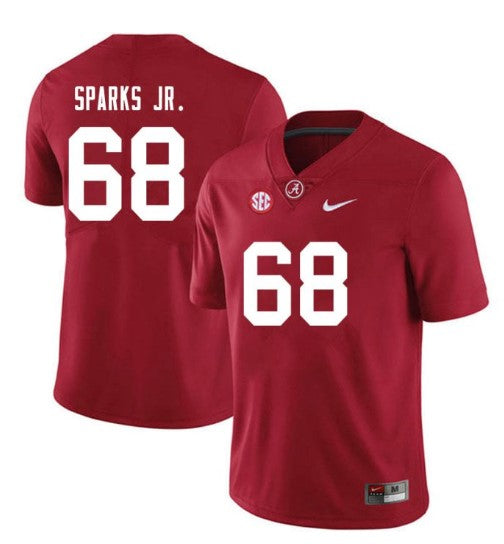 Alabama Crimson Tide #68 Alajujuan Sparks Jr. Football Jersey Stitched