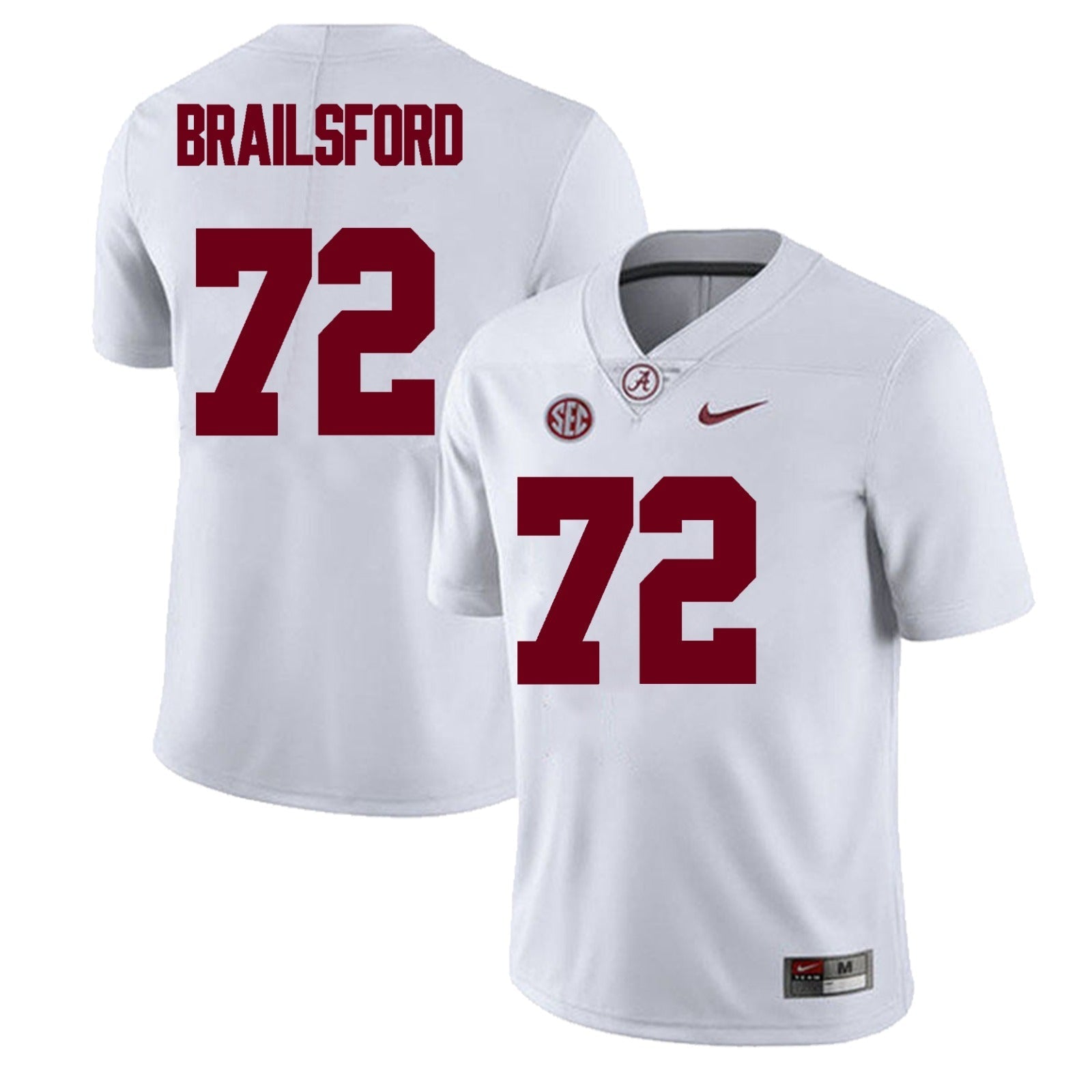 Alabama Crimson Tide #72 Park Brailsford Football Jersey Stitched