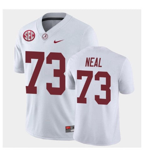 Alabama Crimson Tide #73 Evan Neal Football Jersey Stitched
