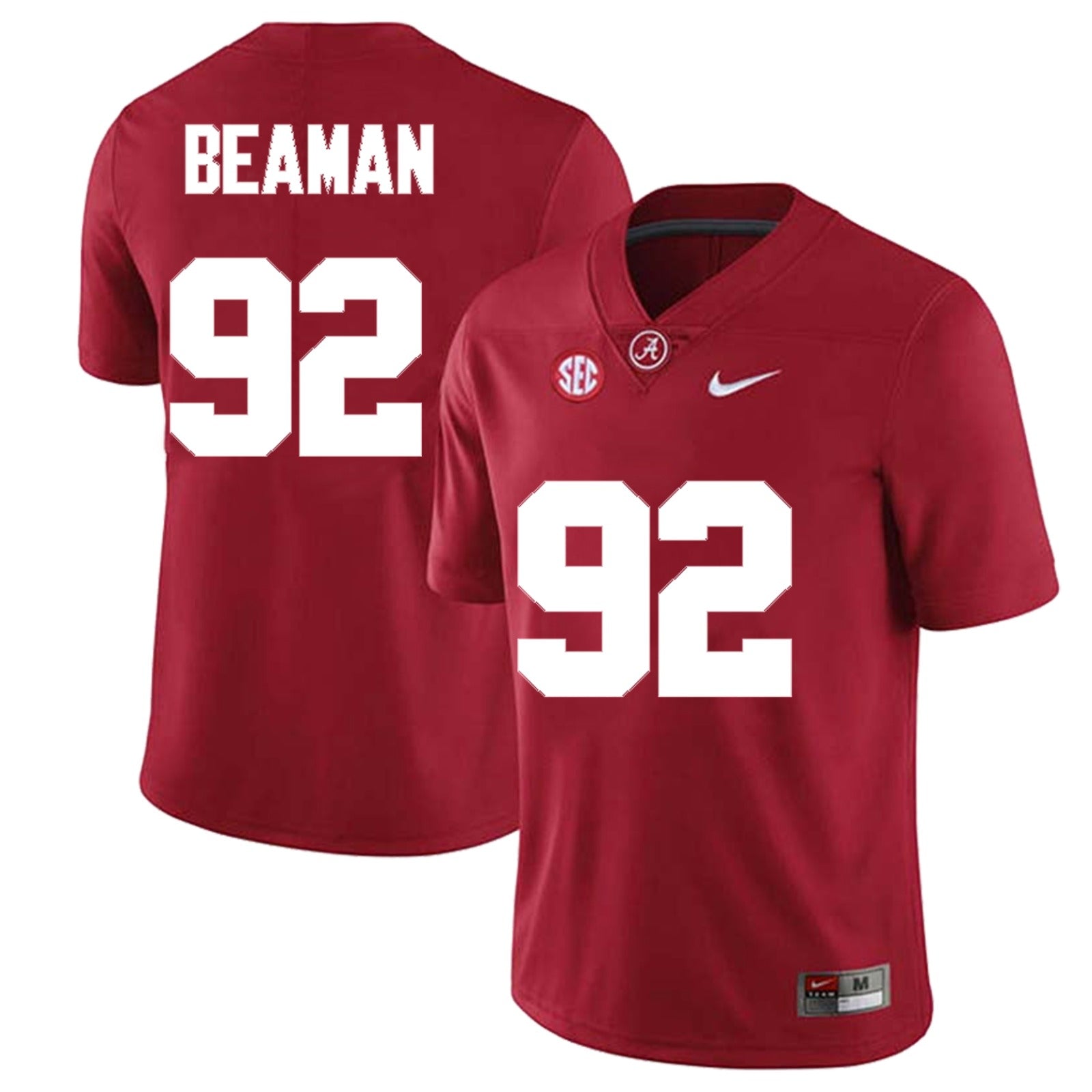Alabama Crimson Tide #92 Jeremiah Beaman Football Jersey Stitched