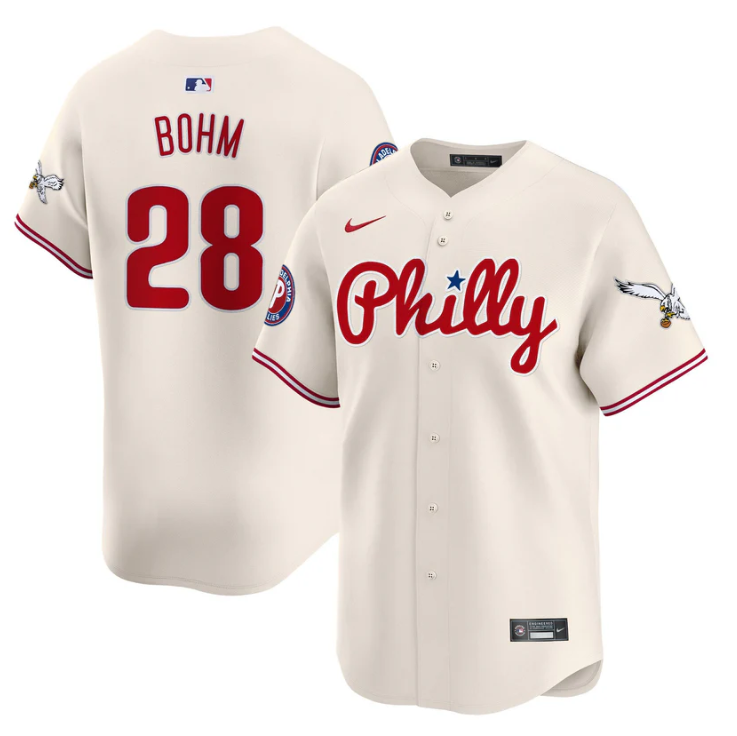 Alec Bohm Jersey #28 Phillies and Eagles Vapor Premier Limited Stitched