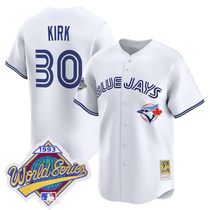 Alejandro Kirk Jersey #30 Toronto Blue Jays 1993 World Series Throwback