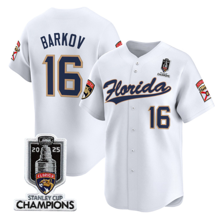 Aleksander Barkov Jersey #16 Florida Panthers 2025 Stanley Cup Champions