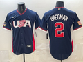 Alex Bregman Jersey #2 USA Baseball 2026 World Baseball Classic Stitched Navy