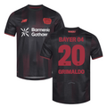 Alex Grimaldo 20 Leverkusen 2025-26 Home Match Jersey – Black