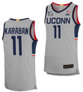 Alex Karaban Jersey UConn Huskies College Basketball Limited Gray #11