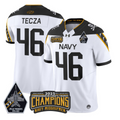 Alex Tecza Jersey #46 Navy Midshipmen Jolly Rogers 2025 Trophy Stitched White