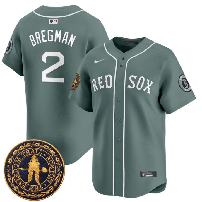Alex Bregman Jersey #2 Boston Red Sox Freedom Trail Patch Vapor Premier Limited Stitched