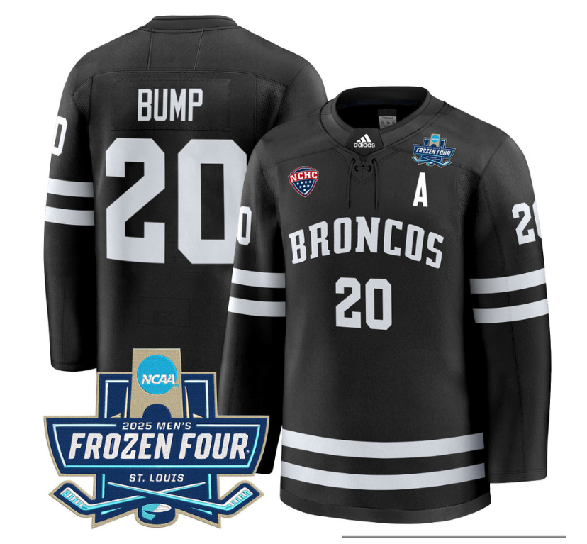 Alex Bump Jersey #20 Western Michigan Broncos 2025 Frozen Four Patch Stitched