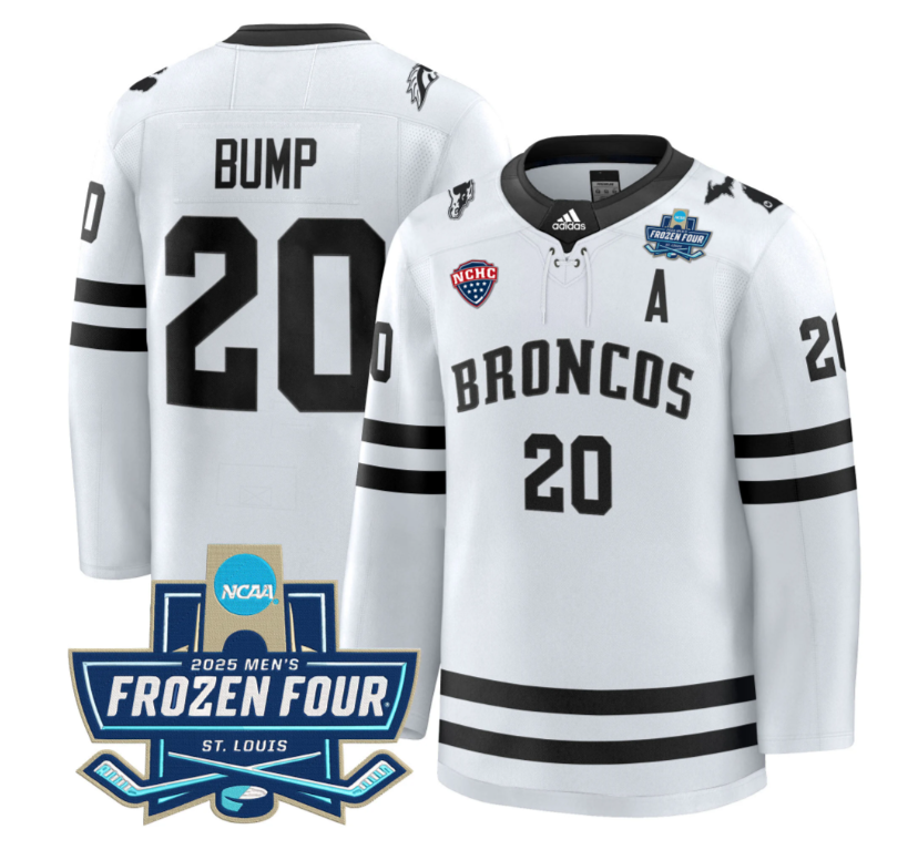 Alex Bump Jersey #20 Western Michigan Broncos 2025 Frozen Four Patch Stitched