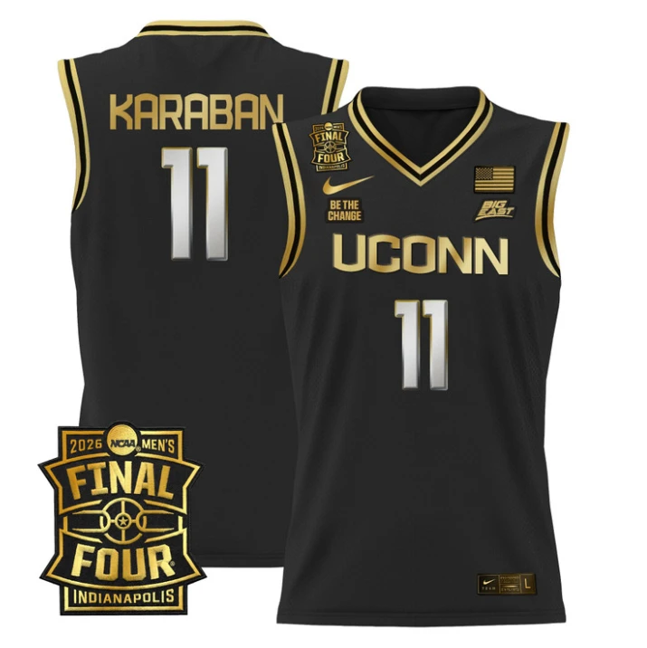 Alex Karaban Jersey #11 UConn Huskies 2026 Final Four Patch Stitched