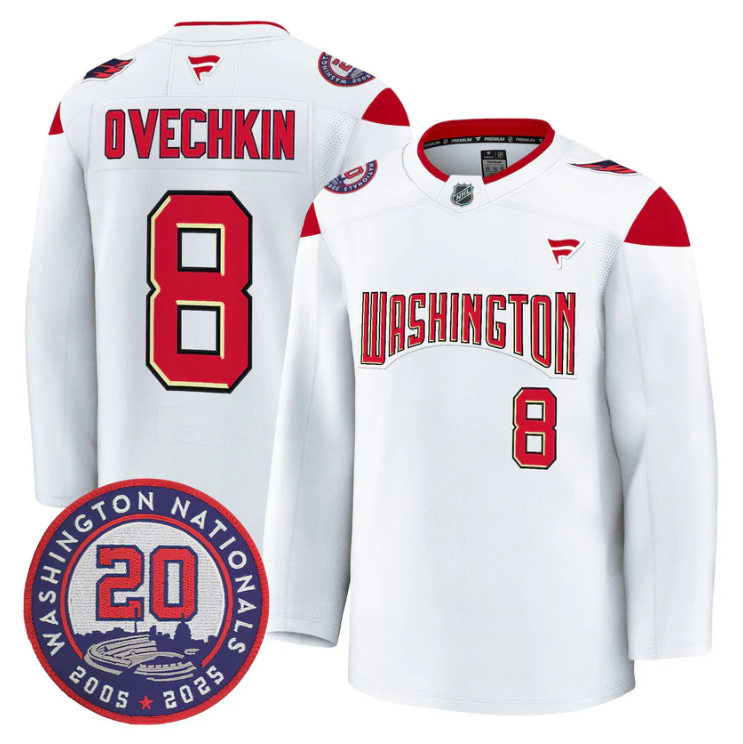 Alex Ovechkin Jersey #8 Washington Capitals 20th Anniversary Seasons Stitched