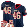 Alex Tecza Jersey #46 Navy Midshipmen Vapor USMC Premier Stitched