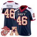 Alex Tecza Jersey #46 Navy Midshipmen Vapor USMC Premier Stitched