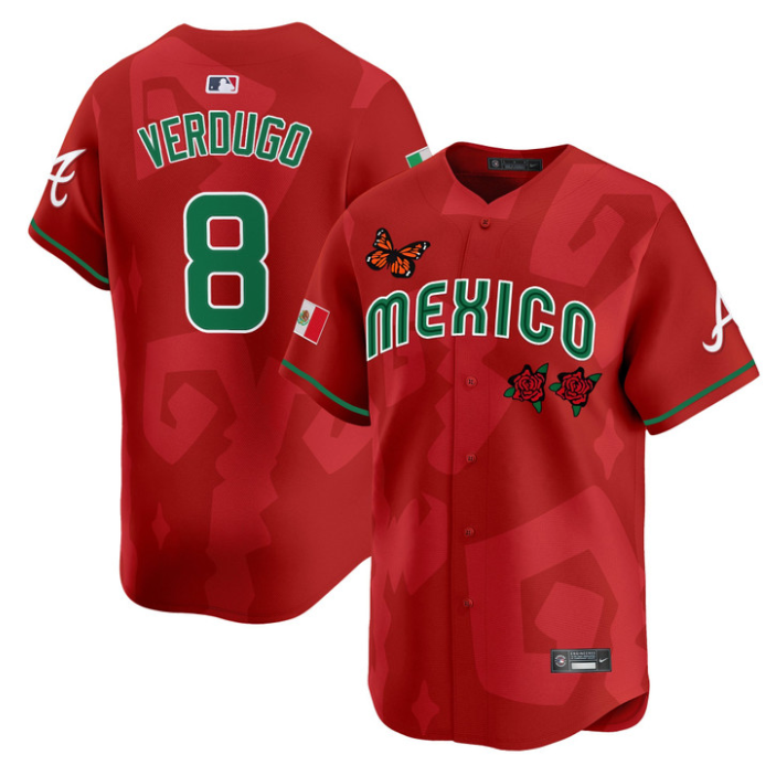 Alex Verdugo Jersey #8 Mexican Heritage 2025 Sentrock Vapor Limited Stitched