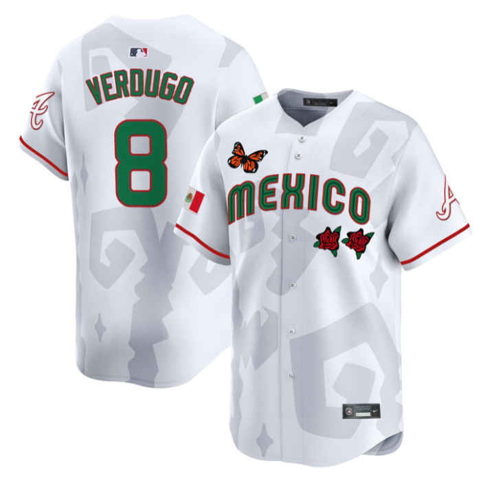 Alex Verdugo Jersey #8 Mexican Heritage 2025 Sentrock Vapor Limited Stitched