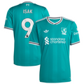 Alexander Isak 9 Liverpool 2025-26 Third Match Jersey – Aqua