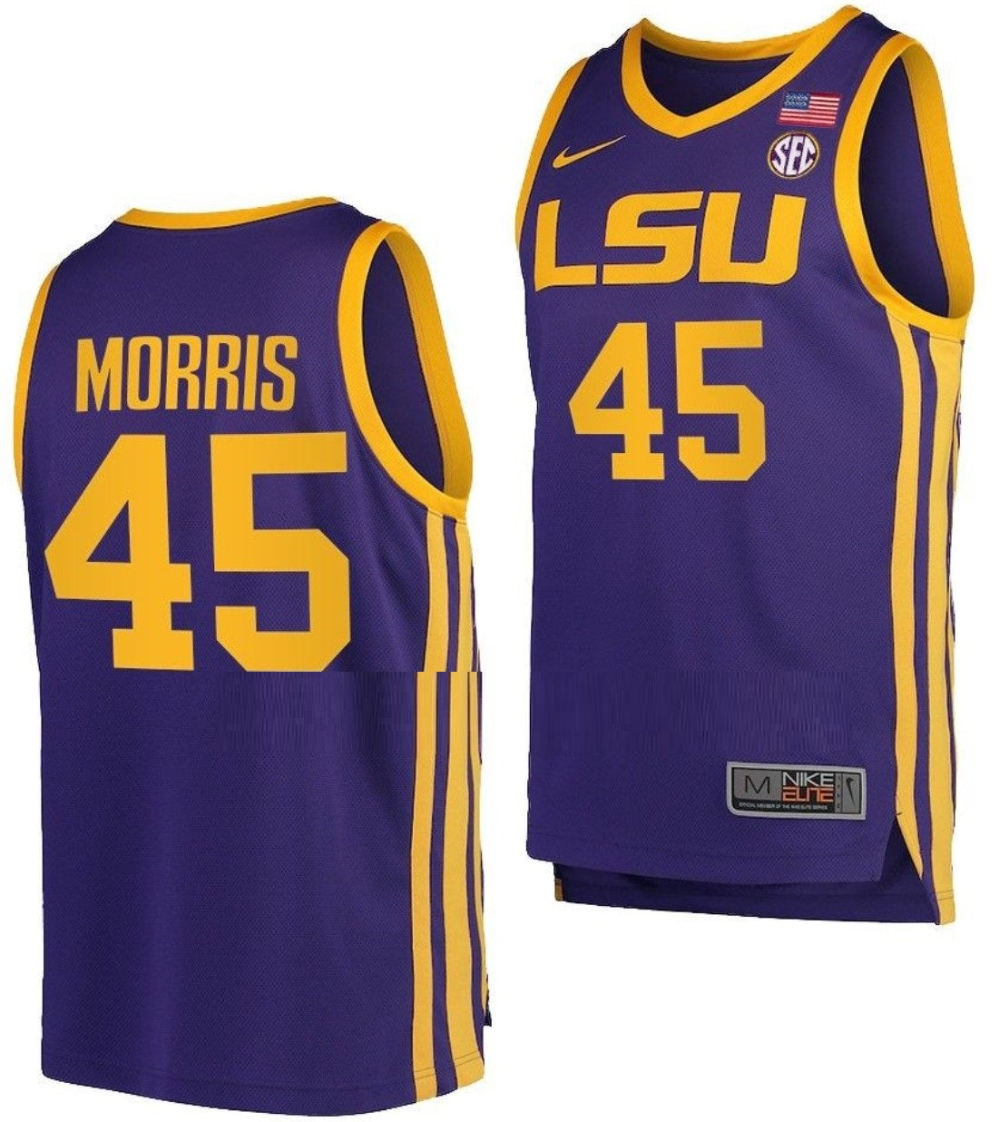 Alexis Morris Jersey LSU Tigers College Basketball Purple #45