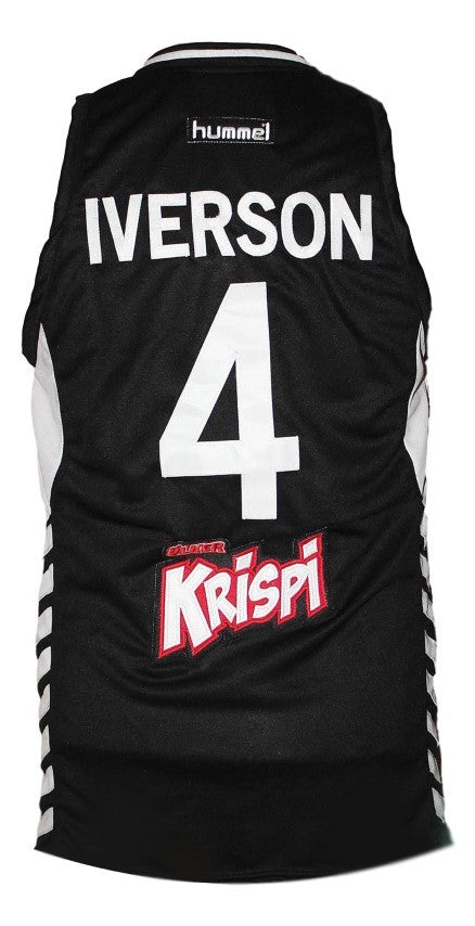 Allen Iverson Jersey #4 Cola Turka Basketball New Sewn Black