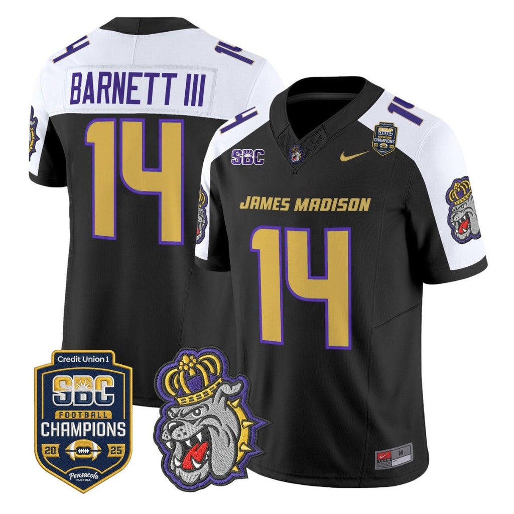 Alonza Barnett III Jersey #14 James Madison Dukes 2025 SBC Champions