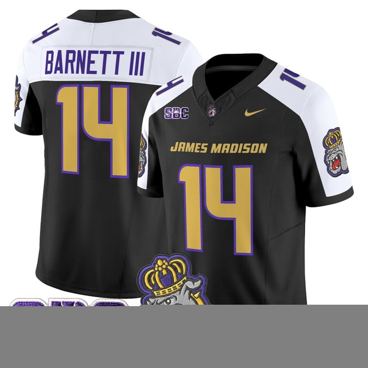 Alonza Barnett III Jersey #14 James Madison Dukes 2025 Vapor Limited Stitched