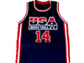 Alonzo Mourning Jersey #14 Team USA Basketball Navy Blue