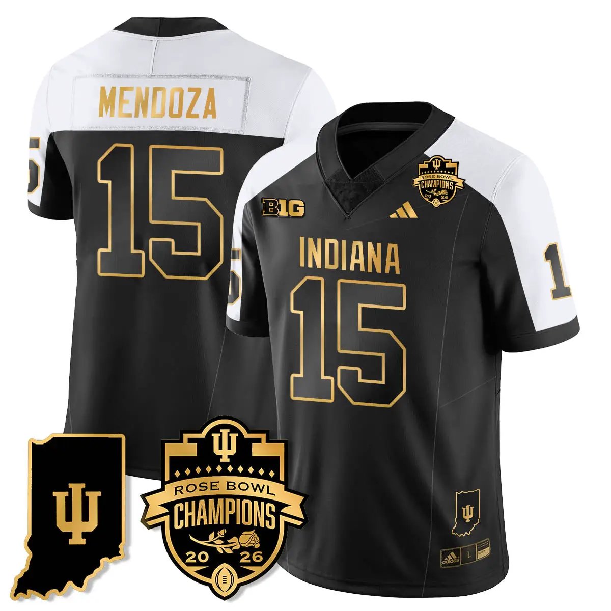Men Indiana Hoosiers Vapor Limited Football Gold Jersey - Rose Bowl Champions