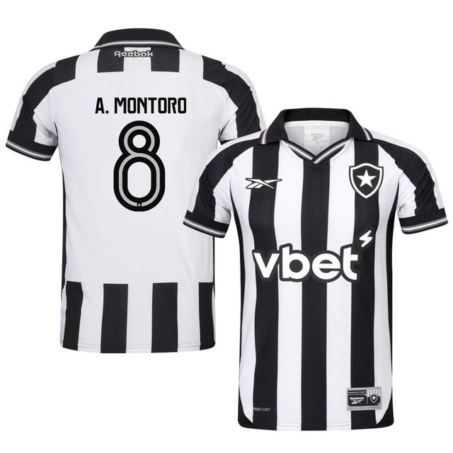 Alvaro Montoro #8 Botafogo 2025-26 Home Jersey – Black White