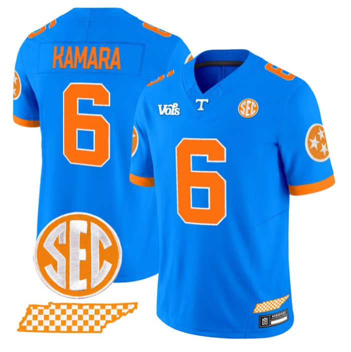 Alvin Kamara Jersey #6 Tennessee Volunteers Blue Blaze Edition Stitched