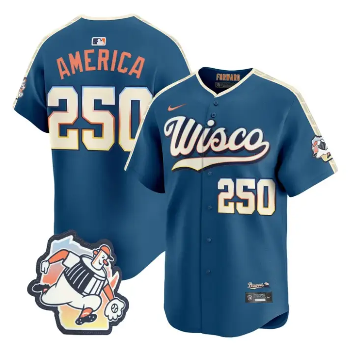 America Jersey #250 Milwaukee Brewers 2026 City Connect Premier Stitched