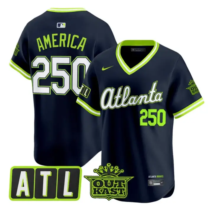 America Jersey #250 Atlanta Braves 2026 City Connect Outkast Stitched