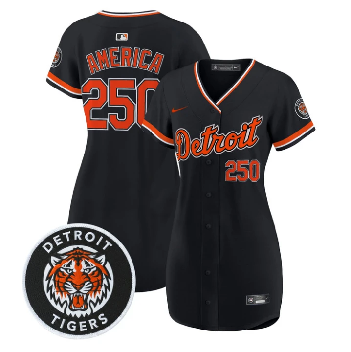 America Jersey #250 Detroit Tigers 2026 Baseball Dress Stitched