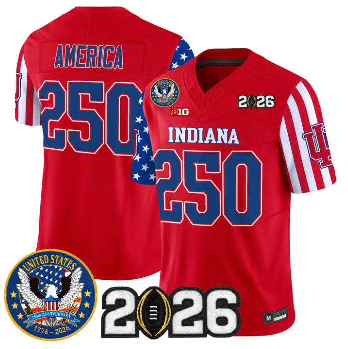 America Jersey #250 Indiana Hoosiers America 250 Edition 2026 CFP Stitched