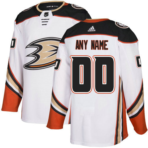 Anaheim Ducks White Custom Jersey Stitched