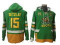 Anaheim Ducks #15 Ryan Getzlaf Green One Front Pocket Pullover Hoodie