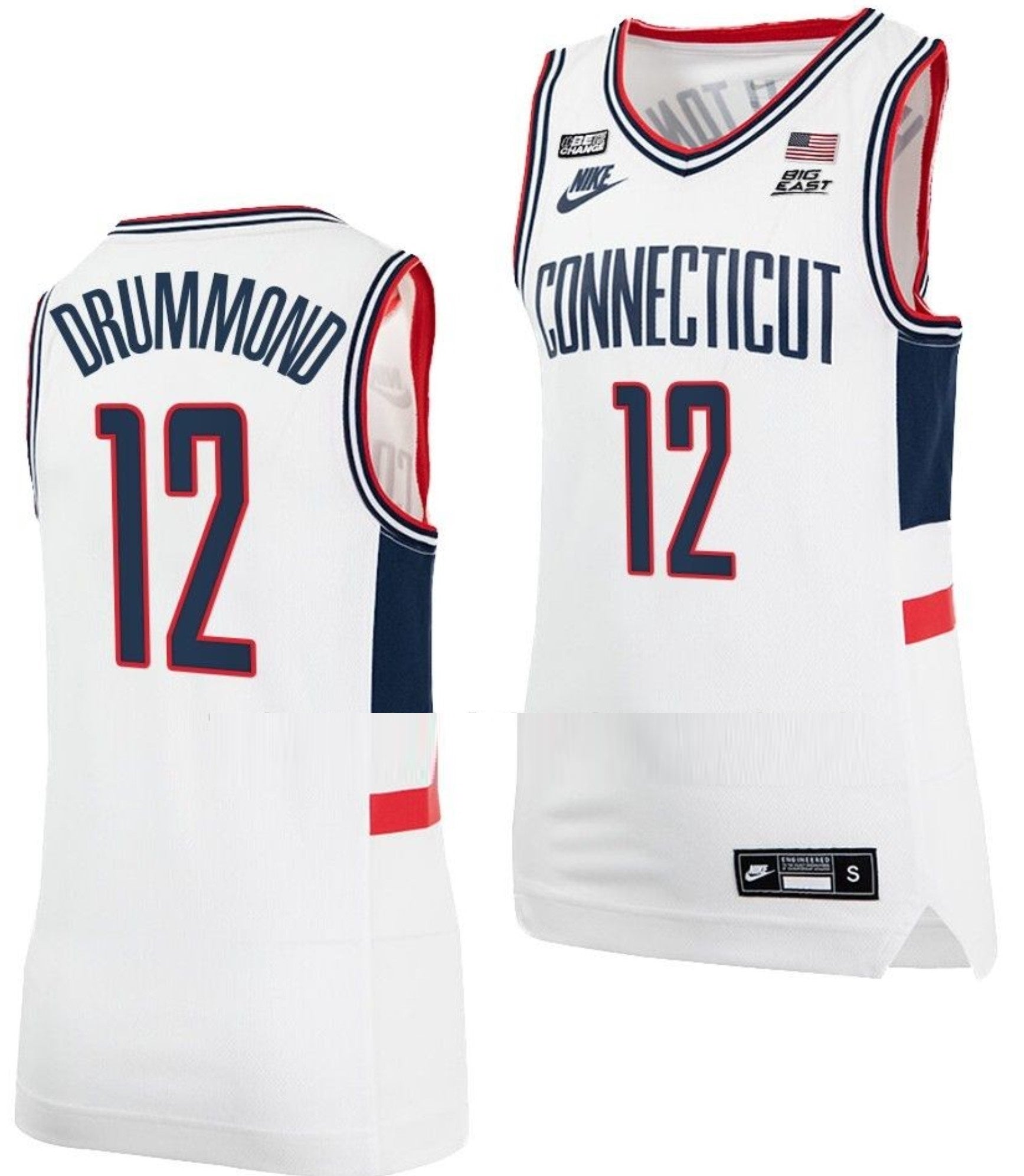 Andre Drummond Jersey UConn Huskies College Basketball Alumni White #12