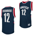 Andre Drummond Jersey UConn Huskies College Basketball Navy Retro #12