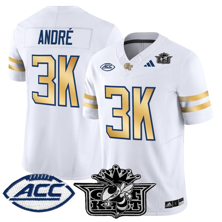 André Jersey #3K Outkast Georgia Tech Yellow Jackets 2025 Stitched