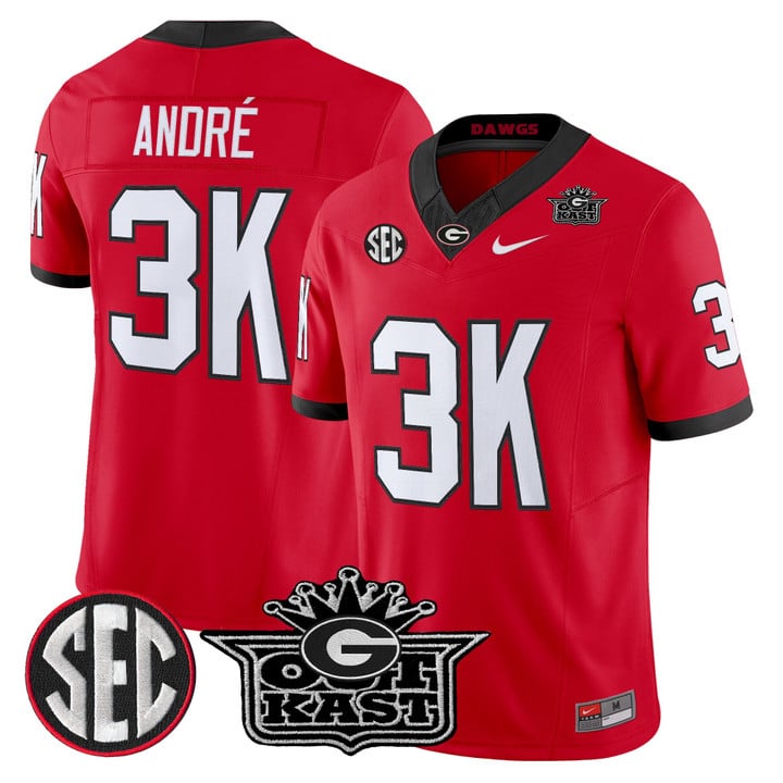 André Jersey #3K Outkast x Georgia Bulldogs Vapor Limited Stitched