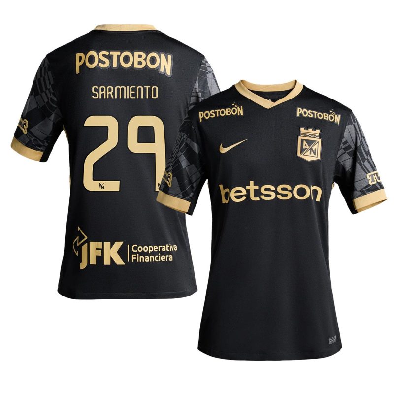 Andres Sarmiento 29 Atletico Nacional 2025- 26 Away Men Jersey-Black