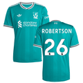 Andrew Robertson 26 Liverpool 2025-26 Third Match Jersey – Aqua