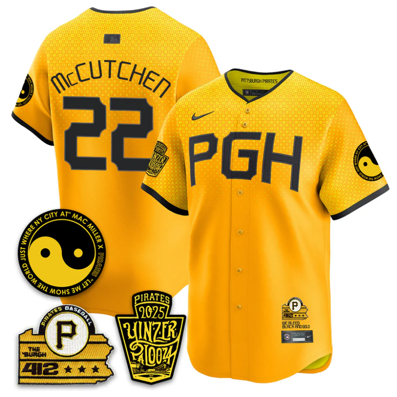 Andrew McCutchen Jersey #22 Pittsburgh Pirates Yinzerpalooza 2025
