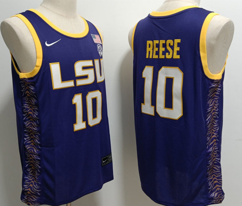 Angel Reese Jersey #10 Lsu Tigers College Basketball Stitched White