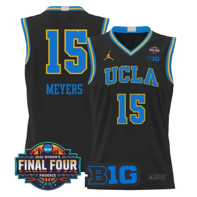 Ann Meyers Jersey #15 UCLA Bruins 2026 Final Four Patch Stitched Black
